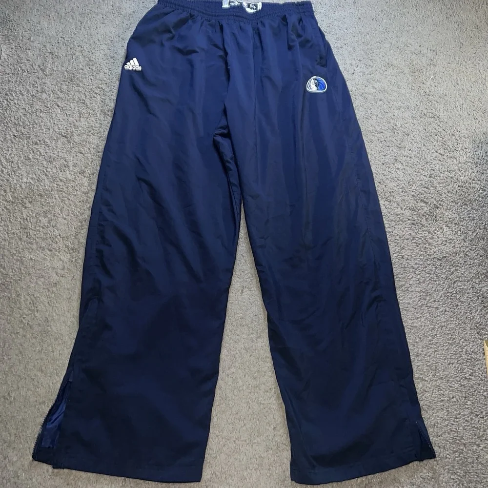 Adidas NBA Dallas Mavericks Player Issued Utility Pants Size 2XL Ankle Zip